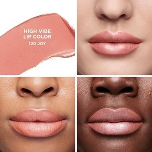 Laura Mercier High Vibe Hydrating Vivid Coral Peach Lip Color w/ Guava Oil - Joy